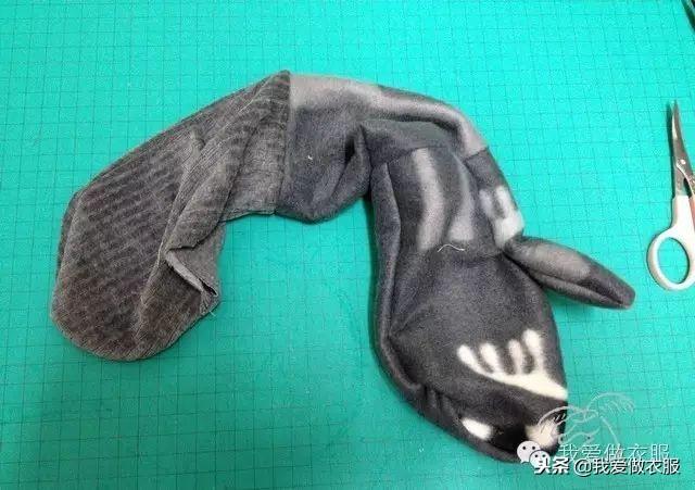 用碎布做一双连指绒布双层手套，详细的制作教程并附裁剪图